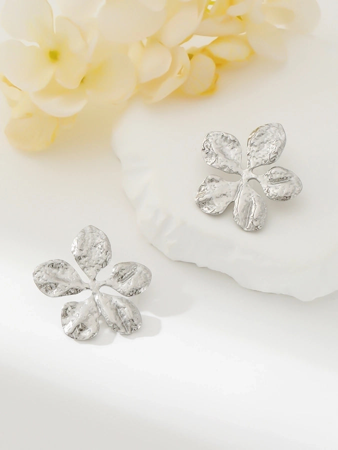 1 Pair Exaggerated Simple Style Oversized Flower Butterfly 304 Stainless Steel Ear Studs