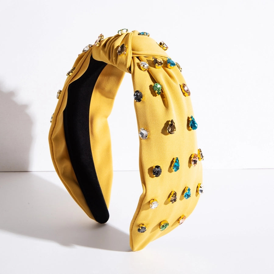 elegant baroque style flower alloy cloth inlay rhinestones pearl hair band