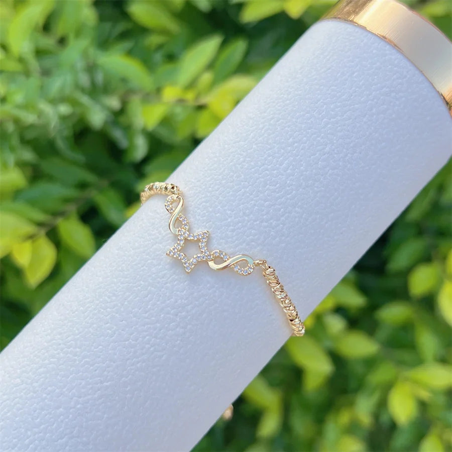Jewelry Elegant Letter Star Heart Shape Copper Bracelets