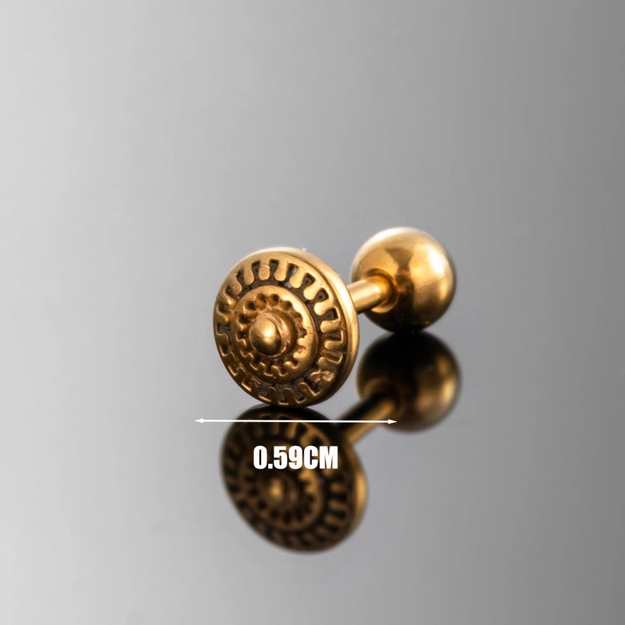 1 Piece IG Style Classic Style Cool Style Geometric Round 316 Stainless Steel  Ear Studs