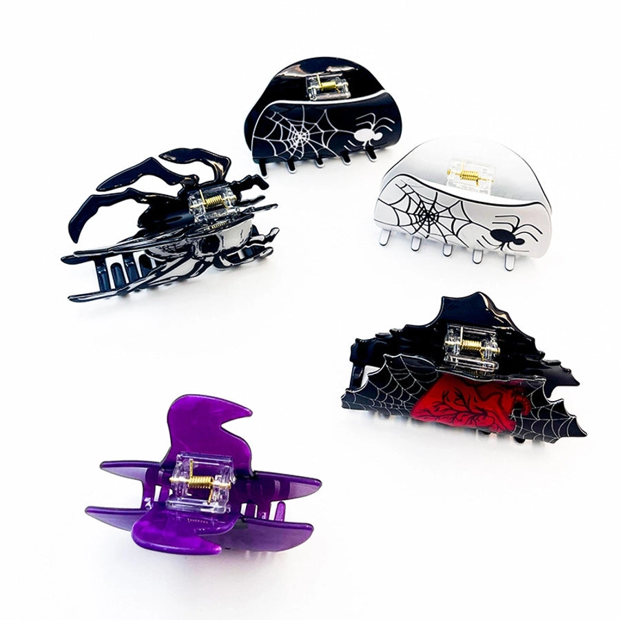 Halloween Simple Style Streetwear Women's Spider Spider Web Arylic Hair Claws