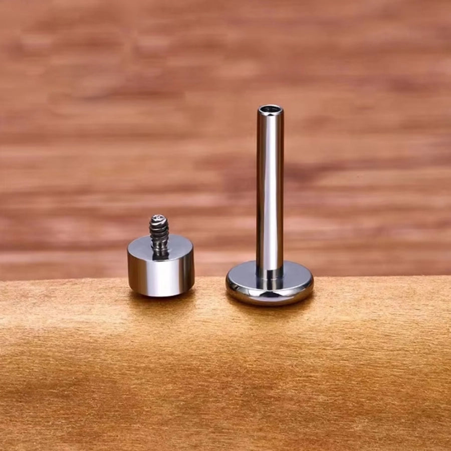 1 Piece Lip Rings Simple Style Shiny Panda Glasses Spider Pure Titanium Titanium Alloy Zircon 14K Gold Plated White Gold Plated Lip Rings Ear Cartilage Rings & Studs