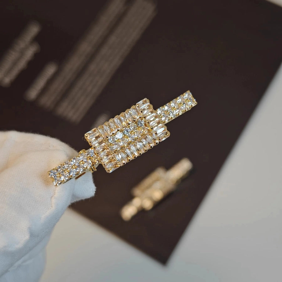 Women's Simple Style Classic Style Solid Color Alloy Inlay Rhinestones Hair Clip