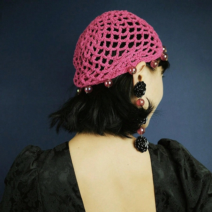 Women's Simple Style Solid Color Polyester Handmade Hollow Out Hair Band