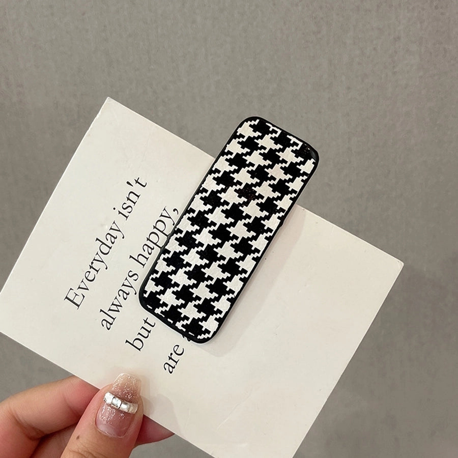 new word clip flashing diamond checkerboard pattern hairpin hair accessories