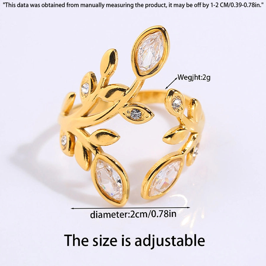 Jewelry Elegant Simple Style Shiny Geometric 304 Stainless Steel Open Rings
