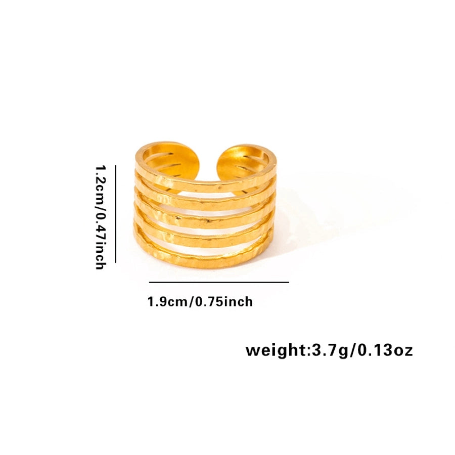 Jewelry Elegant Love Moon Leaves Titanium Steel Open Rings