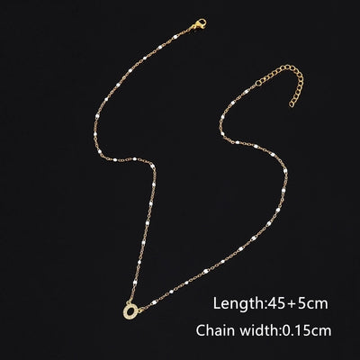 201 Stainless Steel Copper Letter Pendant Necklace