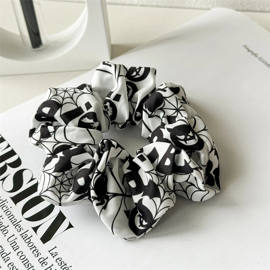 New Halloween Hair Ring  Hair Accessories Large Intestine Hair Ring  Hot Selling Product Festival Pumpkin Ghost Bat Head