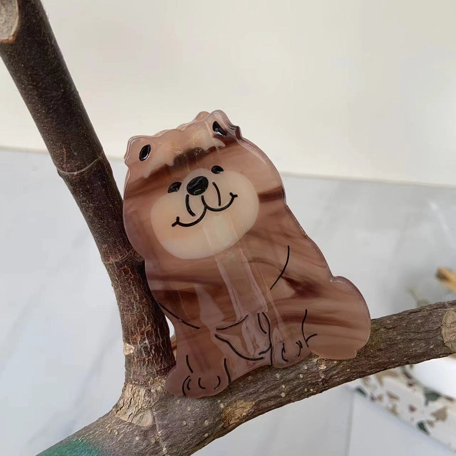 Women's Cartoon Style Solid Color Acetic acid sheets Hair Claws