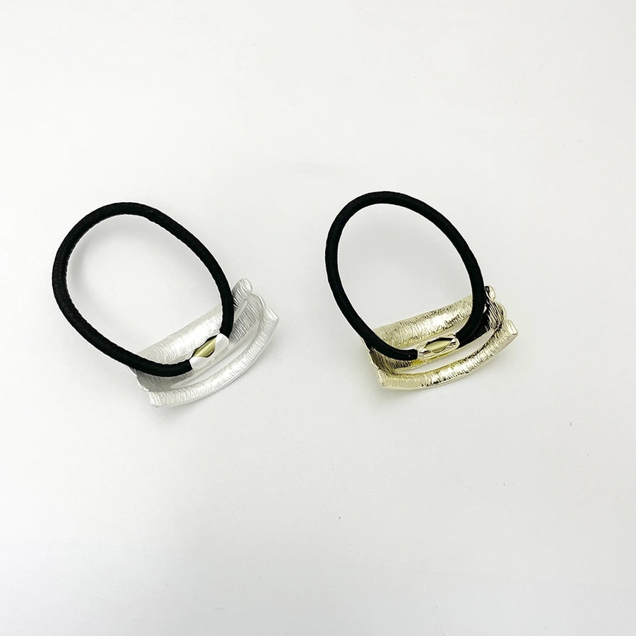 Women's Casual Elegant Solid Color Alloy Elastic Band Hair Tie