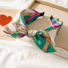 fashion polka dots bow knot cloth printing hair band 1 piece