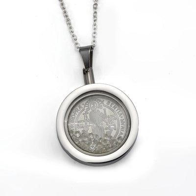 Jewelry Elegant Geometric Round Titanium Steel Pendant Necklace