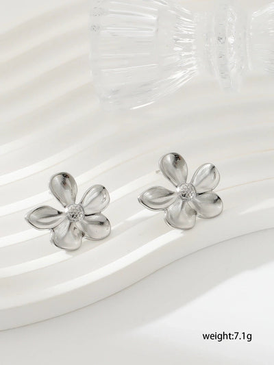 1 Pair Exaggerated Simple Style Oversized Flower Butterfly 304 Stainless Steel Ear Studs