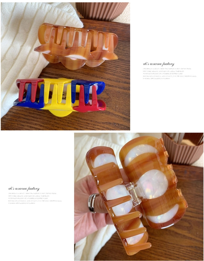 women's cartoon style cute  face acetic acid sheets hair claws