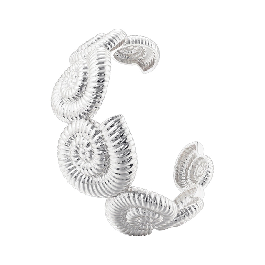 Copper 18K Gold Plated Conch Flower Bangle