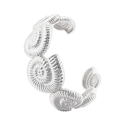 Copper 18K Gold Plated Conch Flower Bangle