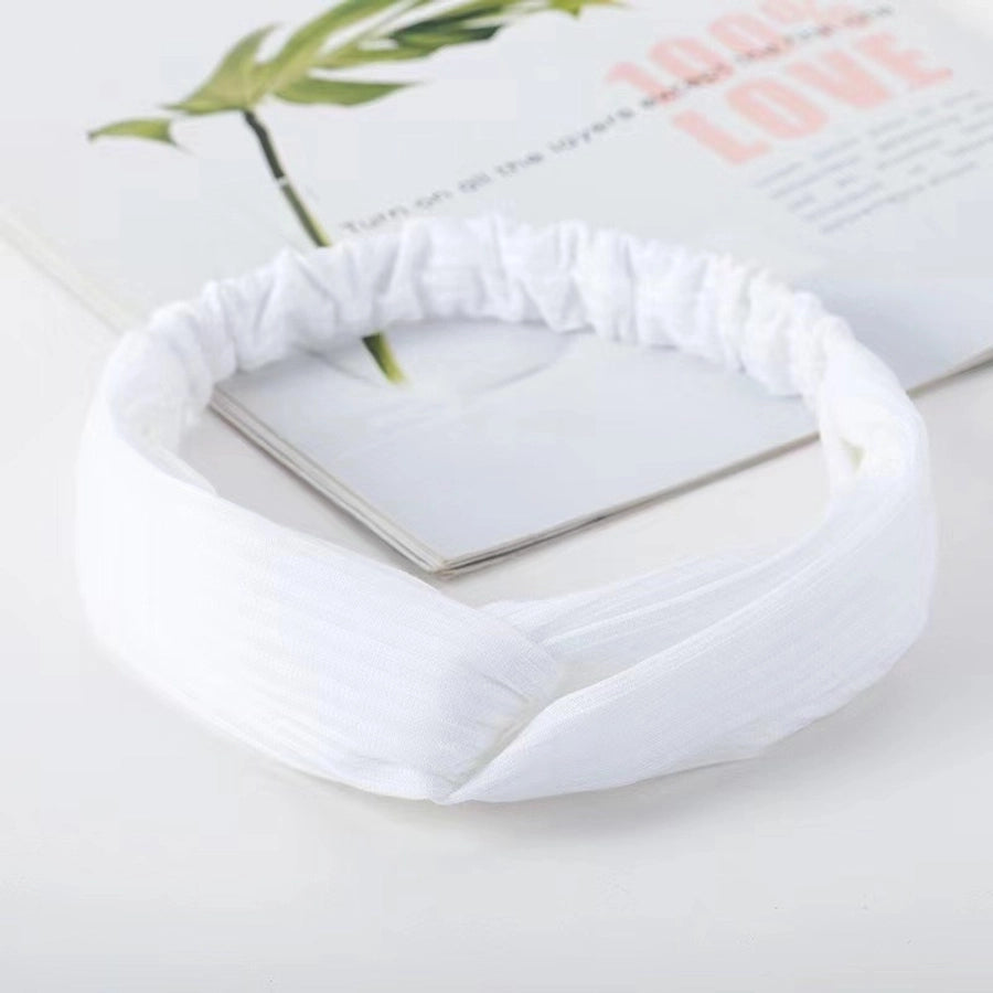 casual simple style stripe solid color cloth stripe hair band