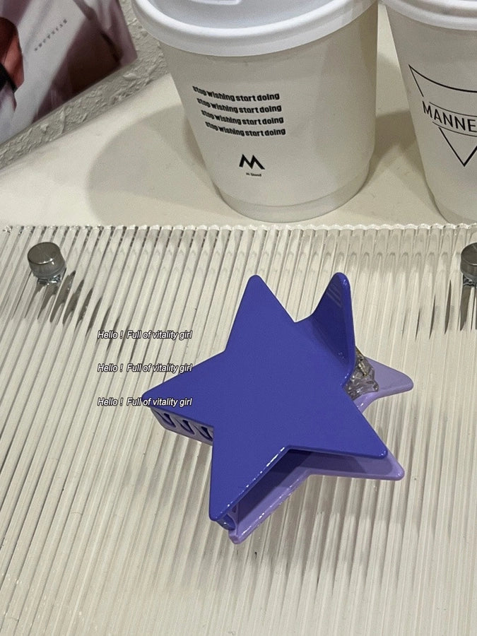 streetwear pentagram acetic acid sheets hair claws