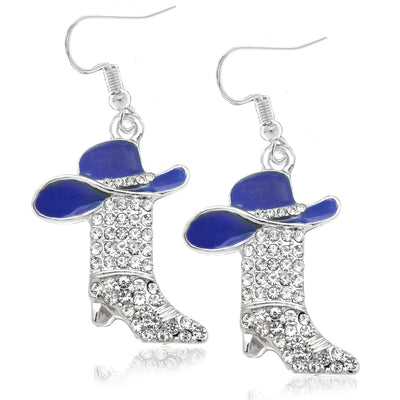 1 Pair Casual Simple Style Streetwear Boots Plating Copper Zircon Drop Earrings