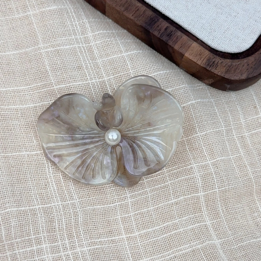 Korean Style Elegant Acetate Texture Phalaenopsis Barrettes Duckbill Clip Niche Design Exquisite Bang Clip Accessories