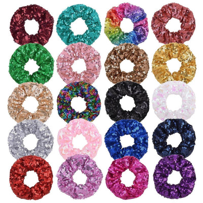 Women's Casual Simple Style Solid Color Cloth Sequins Hair Tie