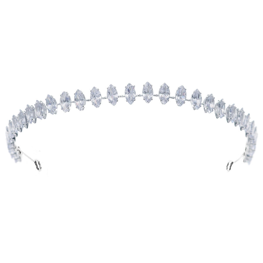 women's simple style leaf alloy plating inlay rhinestones hair band