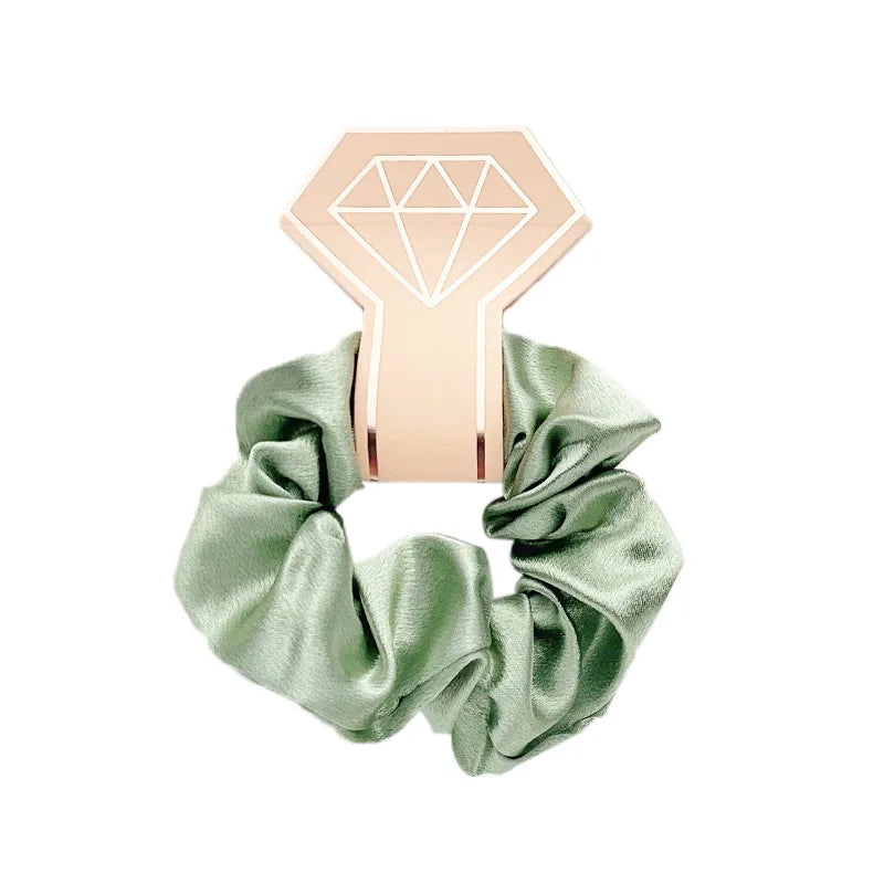 Women's Casual Simple Style Streetwear Solid Color satin Rib-Knit Hair Tie