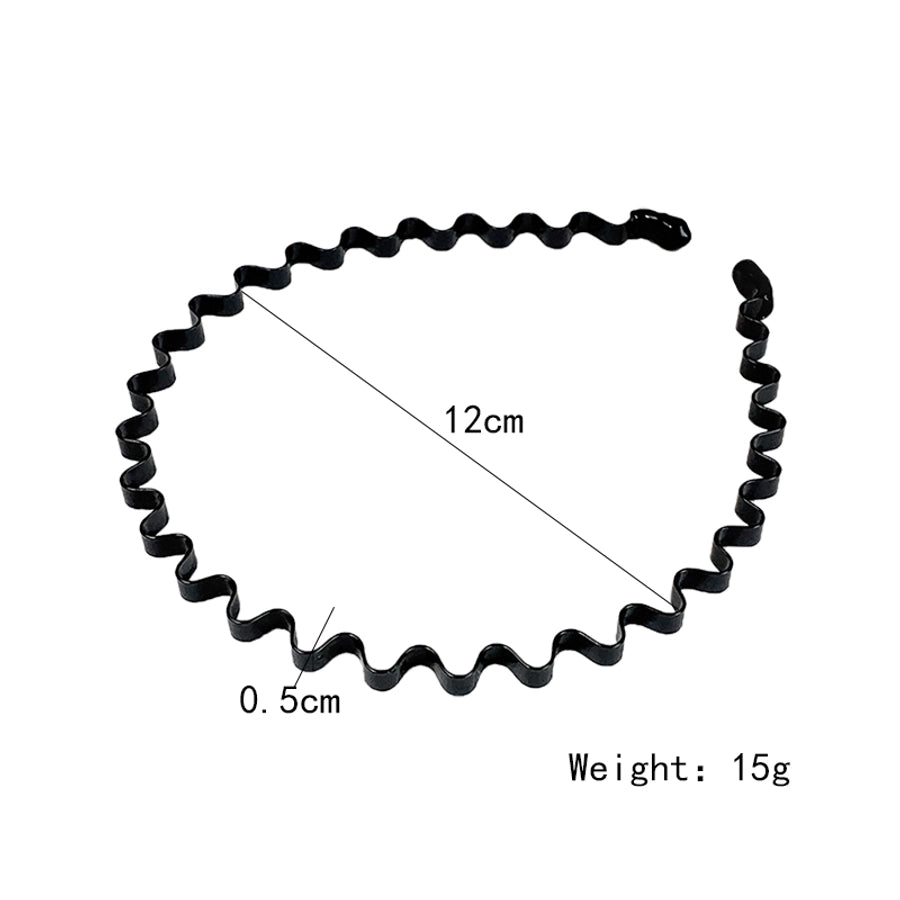 simple style solid color metal hair band