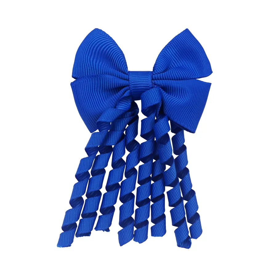 Children's Headwear Hair Accessories  Christmas Festival Roll Tassel Candy Color Bow Hairpin 3421