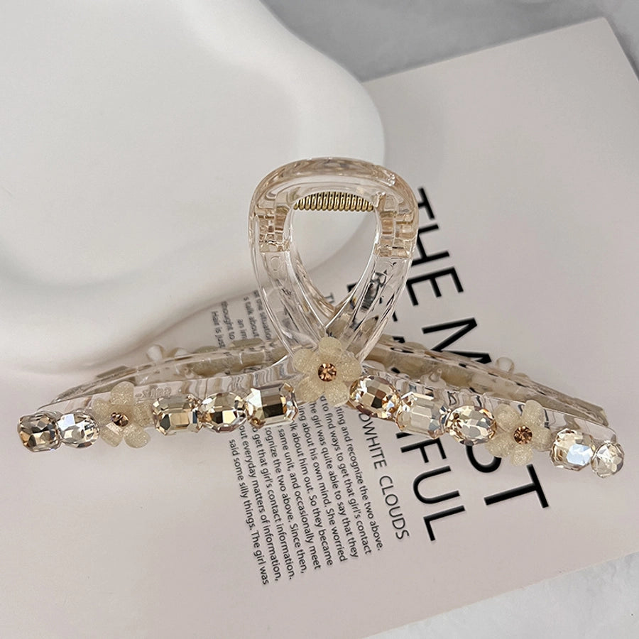 Women's Artistic Korean Style Geometric Arylic Plastic Inlay Artificial Crystal Hair Claws