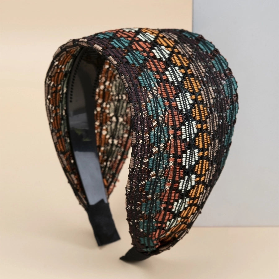 Women's Simple Style Color Block Linen Hair Band