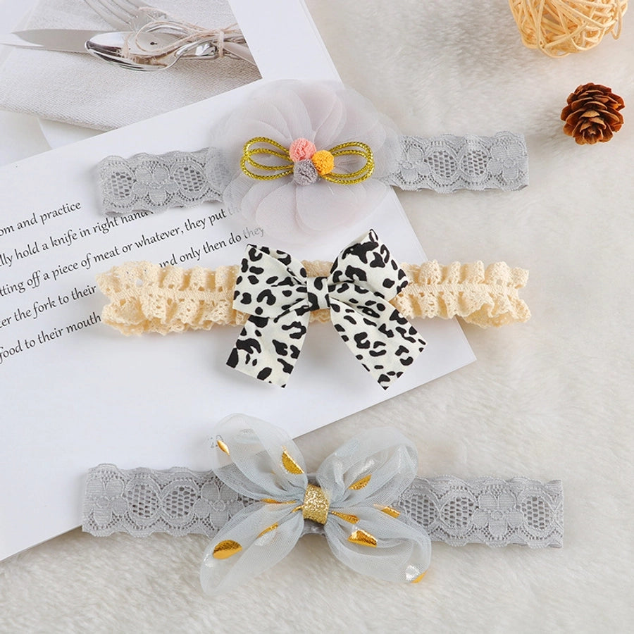 Korean style baby hair band cute princess bow flower crown children hair accessories newborn photo headdress suit