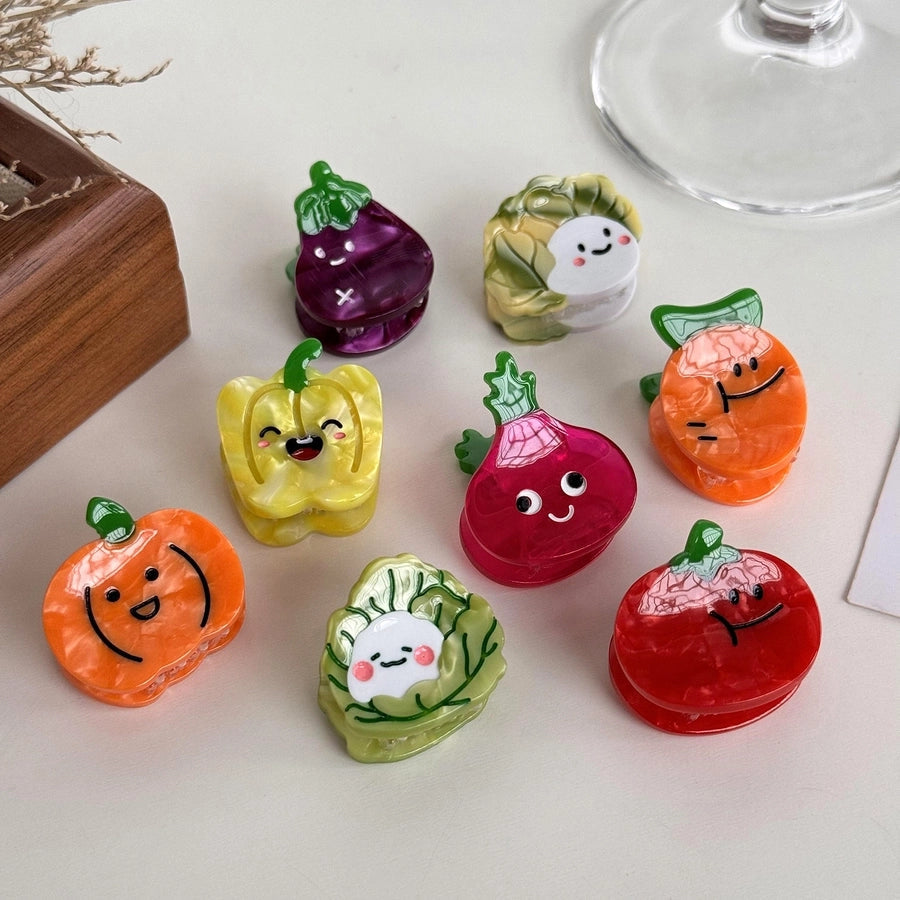 Women's Cute Color Block Acetic acid sheets Hair Claws