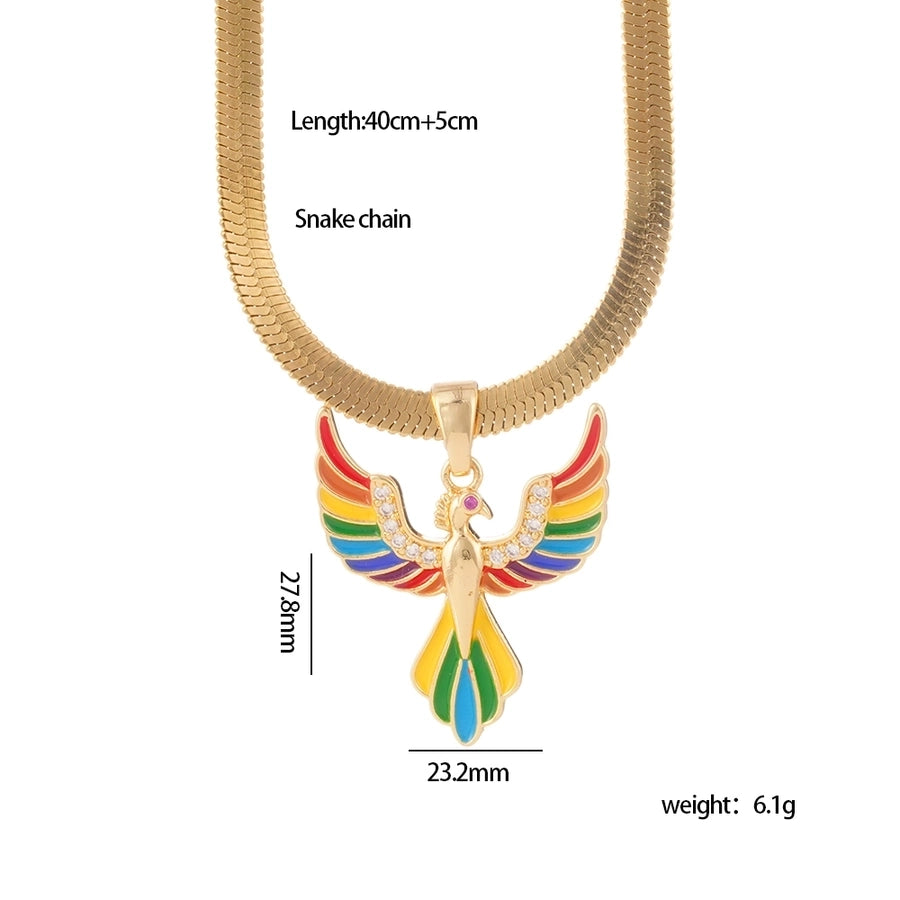 Jewelry Glam Sexy Bird 304 Stainless Steel Copper Necklace