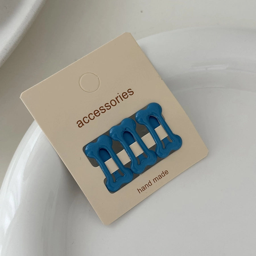 simple style solid color plastic resin hollow out hair clip