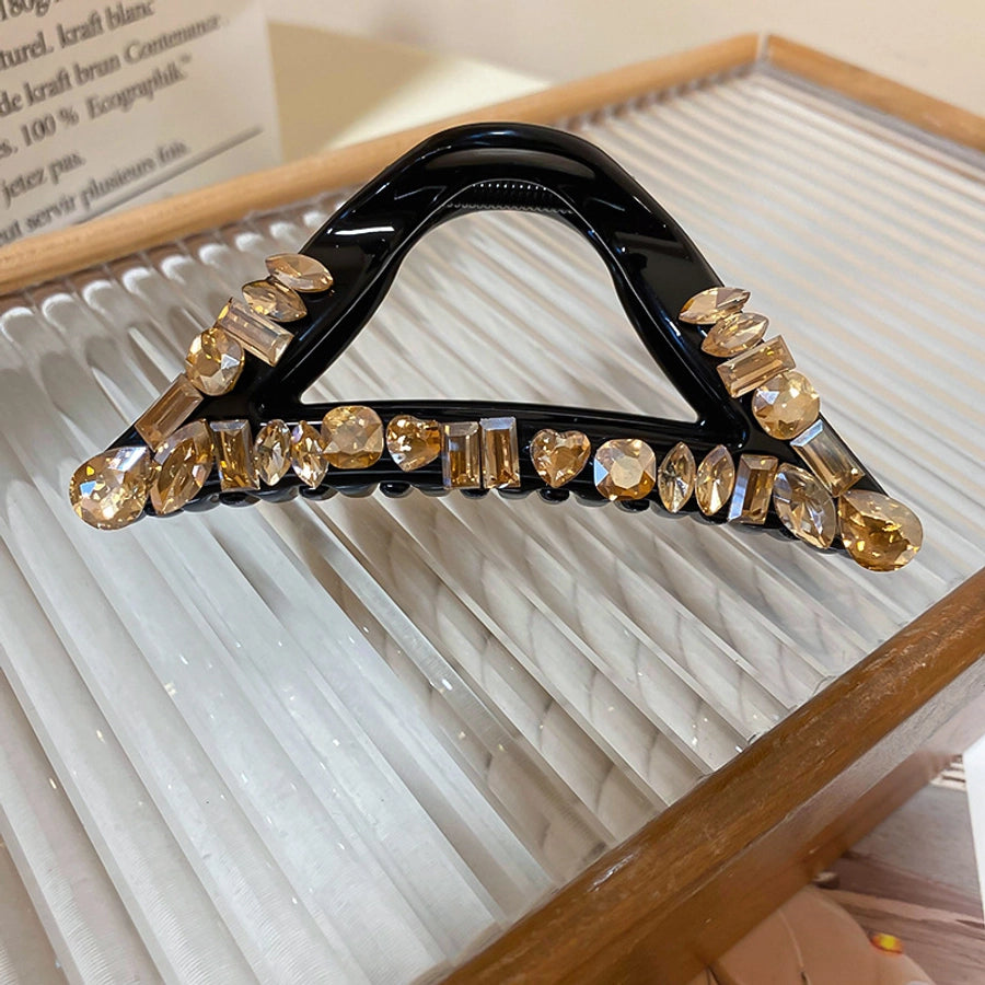 Women's IG Style Simple Style Triangle Arylic Inlay Rhinestones Hair Claws