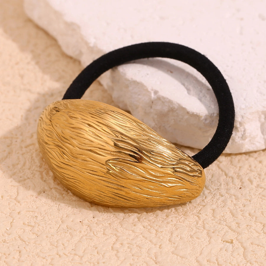 Women's IG Style Retro Geometric Solid Color 304 Stainless Steel Plating Hair Tie