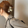 simple style solid color metal hair claws