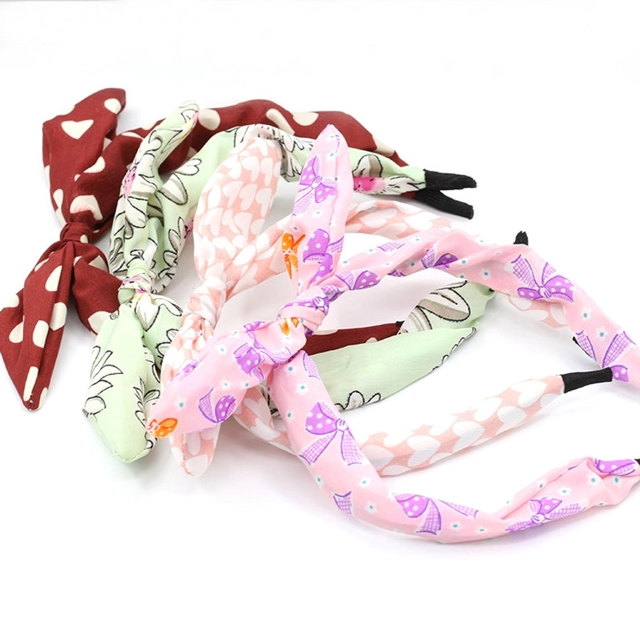floral bowknot  fashion polka dot rabbit headband