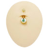 1 Piece Belly Rings Punk Simple Style Artistic Maple Leaf Rose 316 Stainless Steel  Alloy Epoxy Acrylic Rhinestones 18K Gold Plated