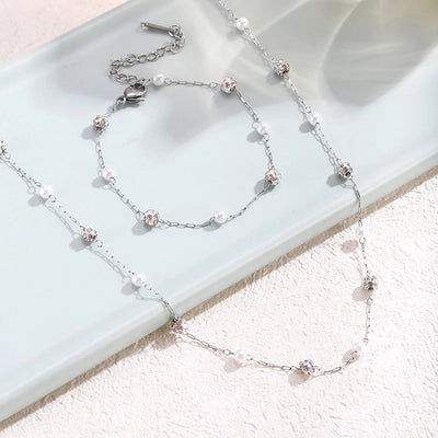 Jewelry Princess Sweet Shiny Geometric 304 Stainless Steel Plating Jewelry Set