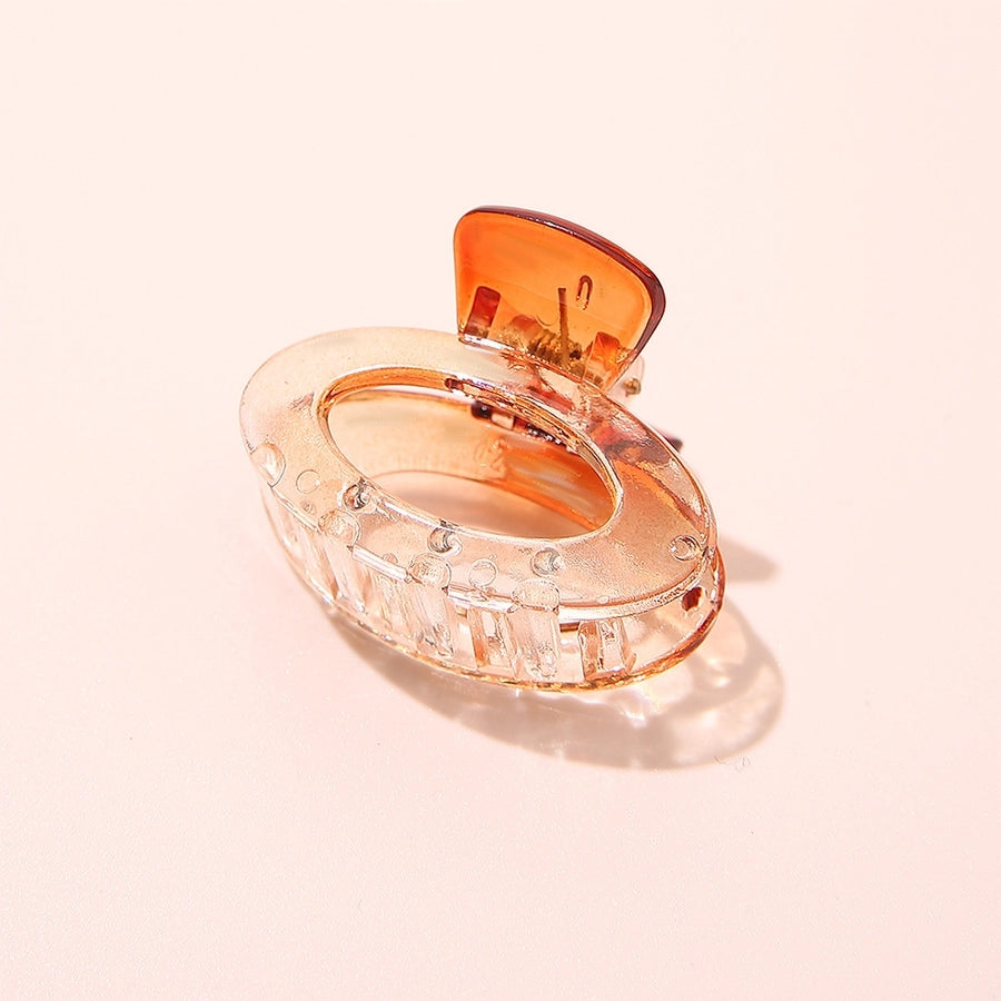 Gradient Small Grab Clip Small Disc Hairpin Environmentally Friendly Acetic Acid Shark Clip Transparent Oval Hair Grab Children's Clip