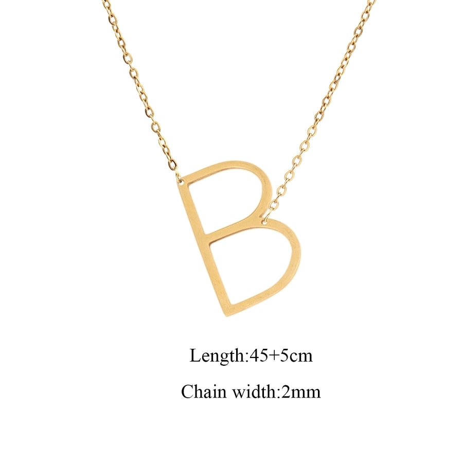 Jewelry Elegant Simple Style Classic Style Letter 201 Stainless Steel 304 Stainless Steel Pendant Necklace