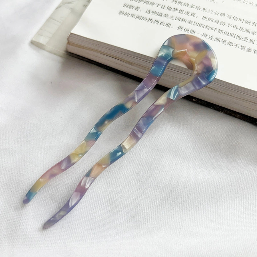 Women's Simple Style U Shape Leopard Acetic acid sheets Hairpin