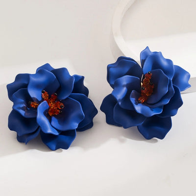 1 Pair Princess Vacation Sweet Flower Inlay Arylic Alloy Acrylic 14K Gold Plated Ear Studs