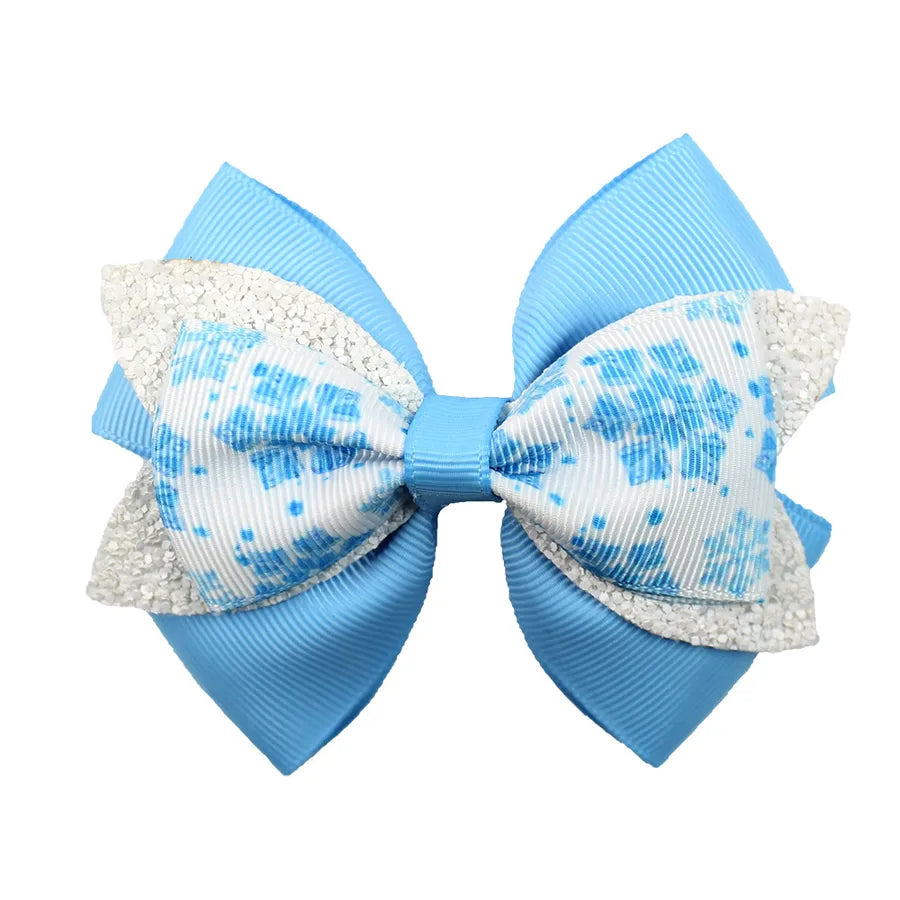Girl'S IG Style Sweet Bow Knot Cloth Sequins Hair Clip