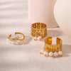 Jewelry Vintage Style Simple Style Geometric 304 Stainless Steel 18K Gold Plated Open Rings