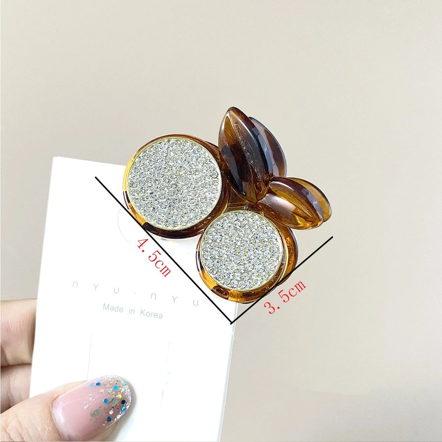 Women's Elegant Sweet Cherry Plastic Inlay Rhinestones Hair Claws