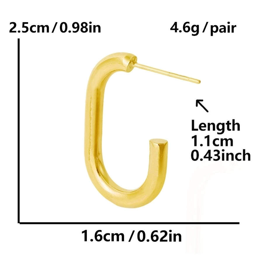 1 Pair Simple Style Commute Geometric Plating 304 Stainless Steel Ear Studs